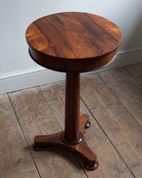 19TH CENTURY ROSEWOOD LAMP TABLESEWING TABLE - ADDITIONAL PHOTO 1
