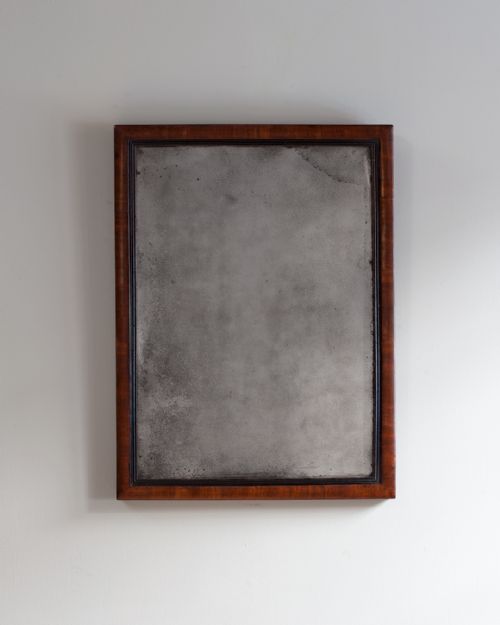 19th century mahogany wall mirror - CATEGORY: ANTIQUE MIRRORS - DATED 19TH CENTURY