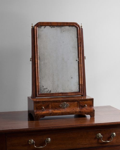 GEORGE III WALNUT TOILET MIRROR - ADDITIONAL PHOTO 1