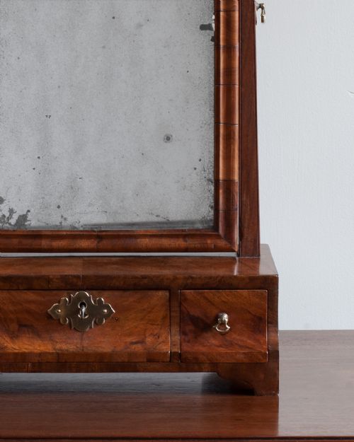 GEORGE III WALNUT TOILET MIRROR - ADDITIONAL PHOTO 2
