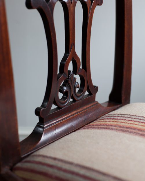 PAIR OF CHIPPENDALE PERIOD MAHOGANY SIDE CHAIRS - ADDITIONAL PHOTO 2