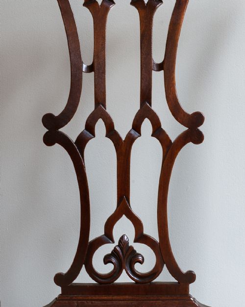 PAIR OF CHIPPENDALE PERIOD MAHOGANY SIDE CHAIRS - ADDITIONAL PHOTO 3