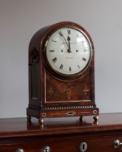 FINE QUALITY REGENCY MAHOGANY BRACKET CLOCK BY ROBERT MOLYNEUX - ADDITIONAL PHOTO 1
