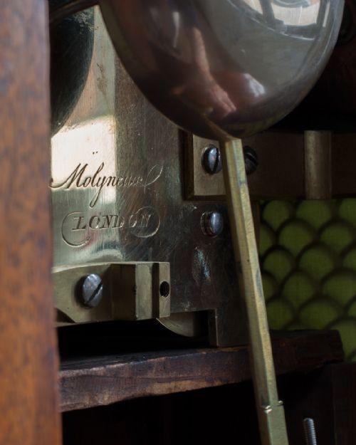 FINE QUALITY REGENCY MAHOGANY BRACKET CLOCK BY ROBERT MOLYNEUX - ADDITIONAL PHOTO 5