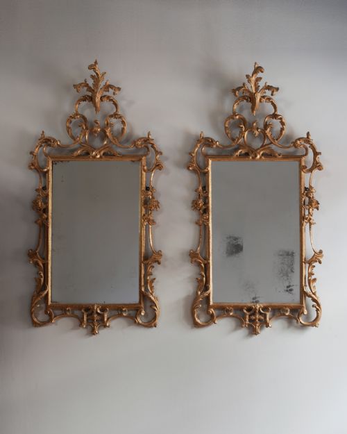 chippendale period giltwood rococo mirrors - CATEGORY: ANTIQUE MIRRORS - DATED 18TH CENTURY
