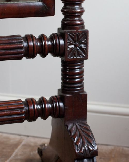 REGENCY MAHOGANY CHEVAL MIRROR - ADDITIONAL PHOTO 4