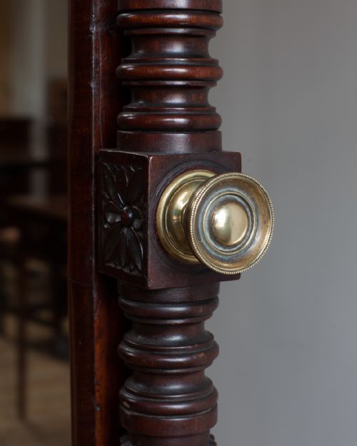 REGENCY MAHOGANY CHEVAL MIRROR - ADDITIONAL PHOTO 6