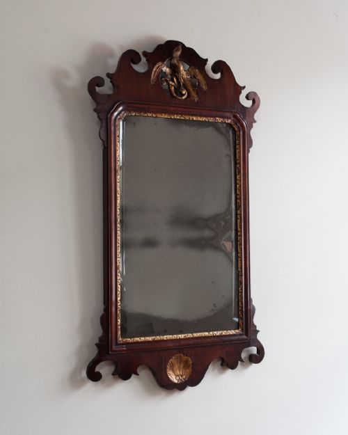 GEORGIAN MAHOGANY FRET MIRROR - ADDITIONAL PHOTO 1