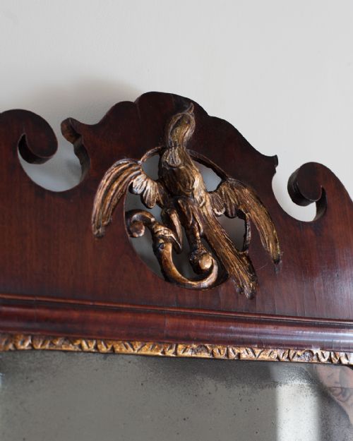 GEORGIAN MAHOGANY FRET MIRROR - ADDITIONAL PHOTO 2