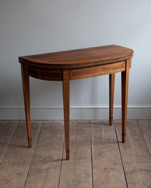 GEORGE III ROSEWOOD D SHAPED CARD TABLE - ADDITIONAL PHOTO 1