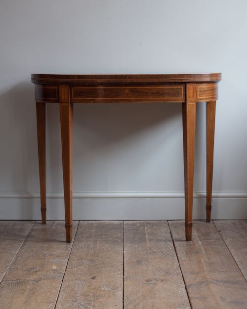 GEORGE III ROSEWOOD D SHAPED CARD TABLE - ADDITIONAL PHOTO 2