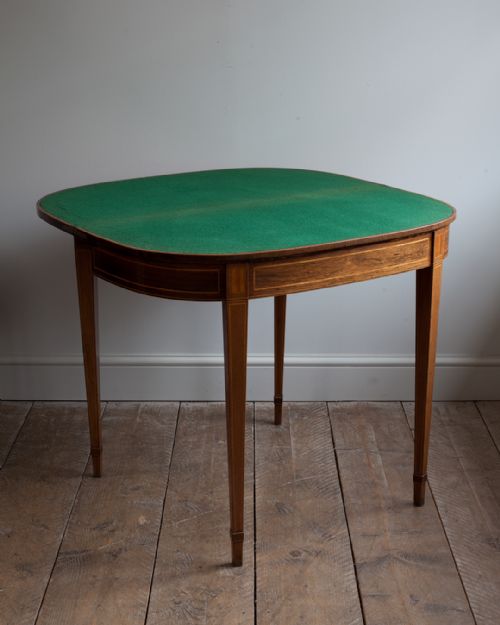 GEORGE III ROSEWOOD D SHAPED CARD TABLE - ADDITIONAL PHOTO 4