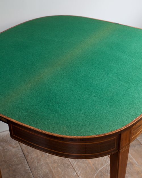 GEORGE III ROSEWOOD D SHAPED CARD TABLE - ADDITIONAL PHOTO 5