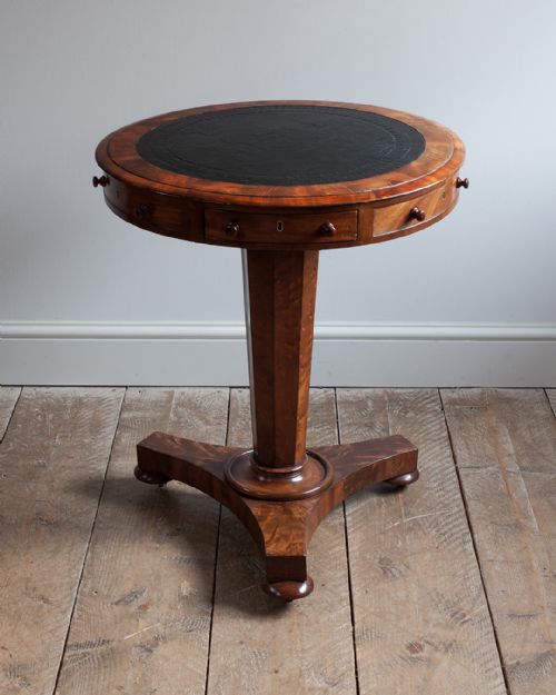 small william iv mahogany drum table - CATEGORY: ANTIQUE TABLES - DATED 19TH CENTURY