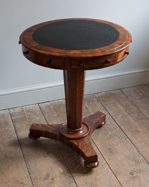 SMALL WILLIAM IV MAHOGANY DRUM TABLE - ADDITIONAL PHOTO 1