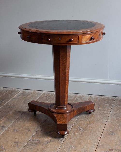 SMALL WILLIAM IV MAHOGANY DRUM TABLE - ADDITIONAL PHOTO 2