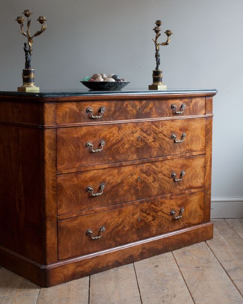 FRENCH 19TH CENTURY MAHOGANY COMMODE - ADDITIONAL PHOTO 2