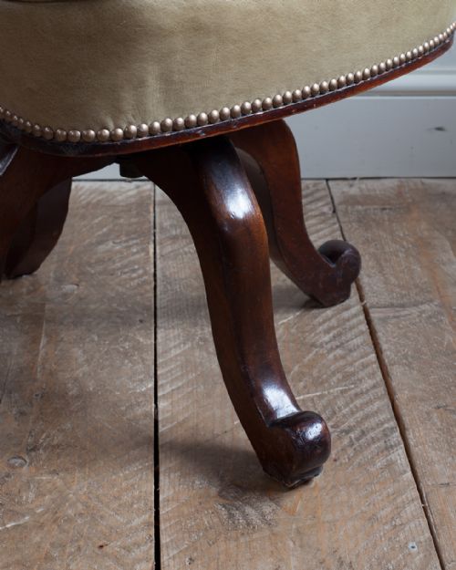 19TH CENTURY MAHOGANY REVOLVING DESK CHAIR - ADDITIONAL PHOTO 5
