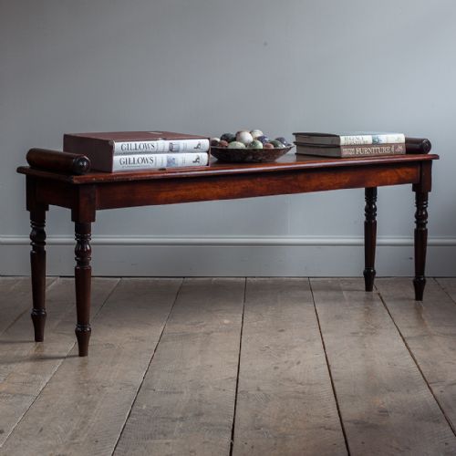 REGENCY MAHOGANY HALL BENCH - ADDITIONAL PHOTO 1