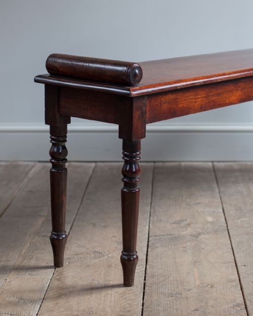 REGENCY MAHOGANY HALL BENCH - ADDITIONAL PHOTO 2