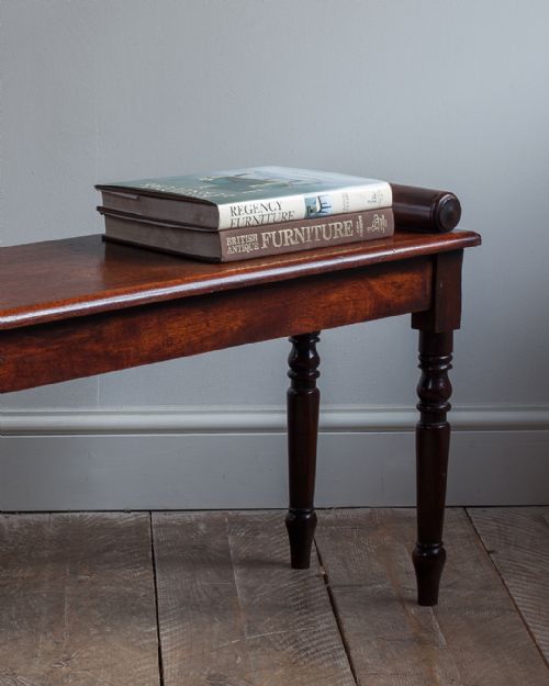 REGENCY MAHOGANY HALL BENCH - ADDITIONAL PHOTO 4
