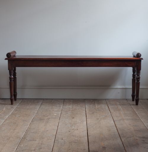 REGENCY MAHOGANY HALL BENCH - ADDITIONAL PHOTO 5