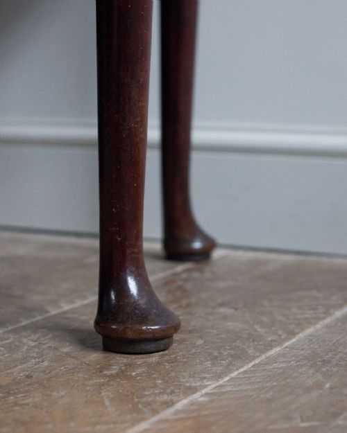 GEORGIAN MAHOGANY PAD FOOT DROP LEAF DINING TABLE - ADDITIONAL PHOTO 4