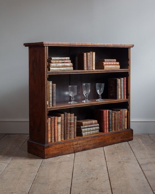REGENCY ROSEWOOD DWARF OPEN BOOKCASE - ADDITIONAL PHOTO 1