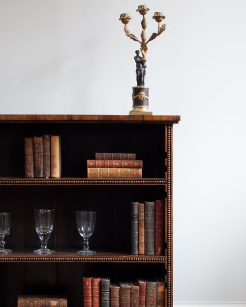 REGENCY ROSEWOOD DWARF OPEN BOOKCASE - ADDITIONAL PHOTO 2