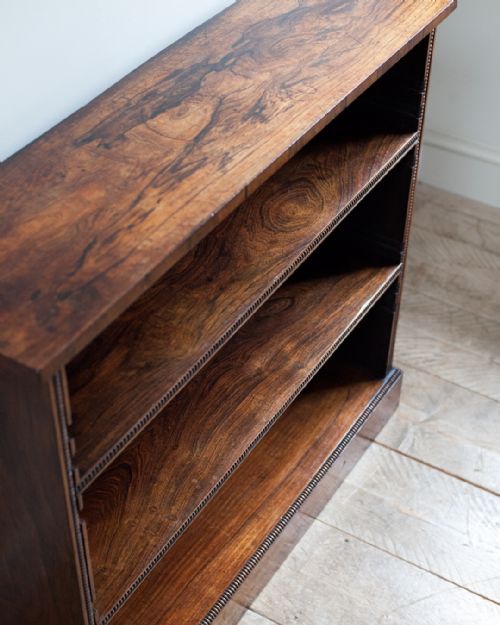 REGENCY ROSEWOOD DWARF OPEN BOOKCASE - ADDITIONAL PHOTO 3