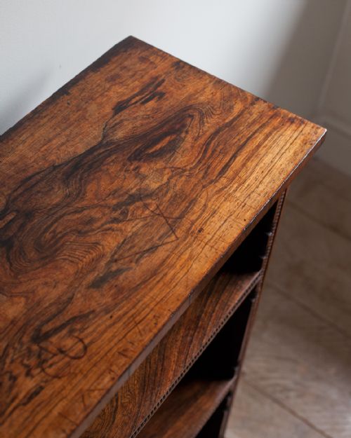 REGENCY ROSEWOOD DWARF OPEN BOOKCASE - ADDITIONAL PHOTO 5