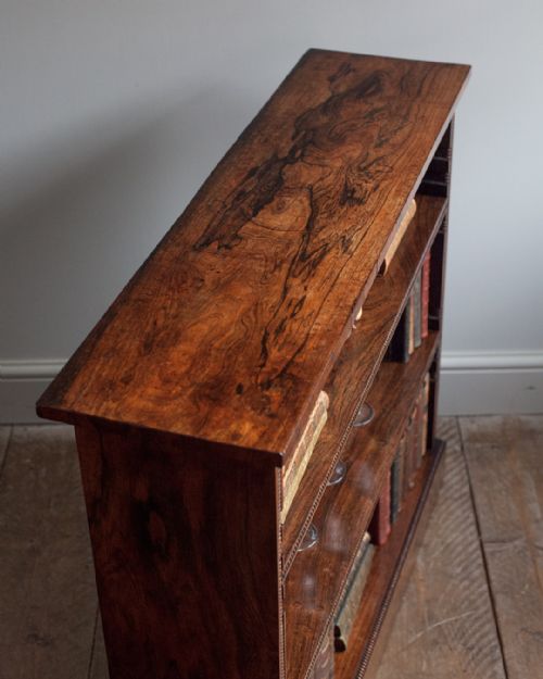 REGENCY ROSEWOOD DWARF OPEN BOOKCASE - ADDITIONAL PHOTO 9