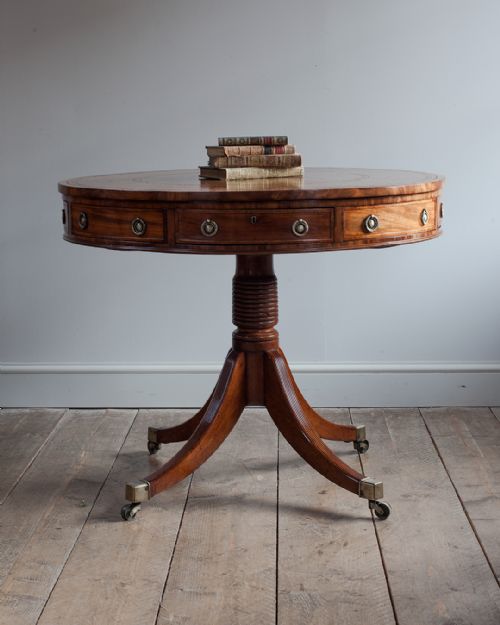 george iii mahogany drum table - CATEGORY: ANTIQUE TABLES - DATED 19TH CENTURY