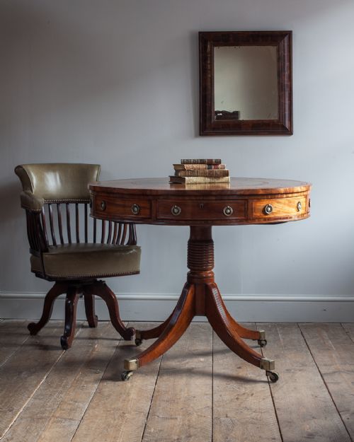 GEORGE III MAHOGANY DRUM TABLE - ADDITIONAL PHOTO 2
