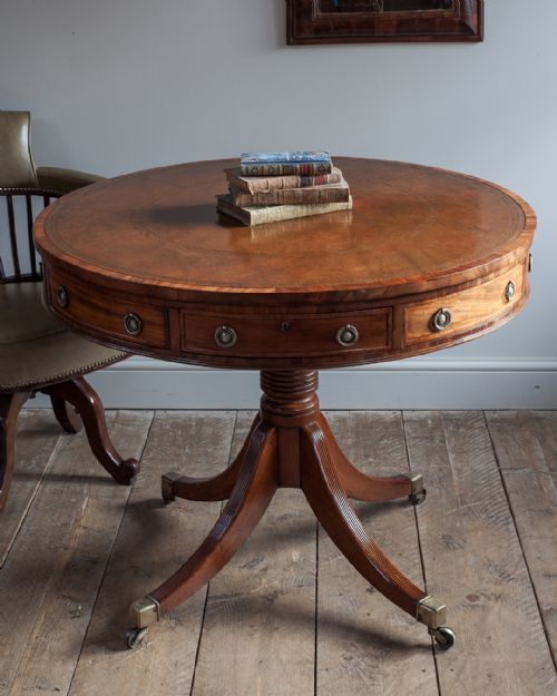 GEORGE III MAHOGANY DRUM TABLE - ADDITIONAL PHOTO 3