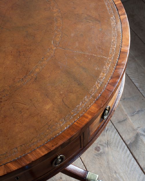 GEORGE III MAHOGANY DRUM TABLE - ADDITIONAL PHOTO 4