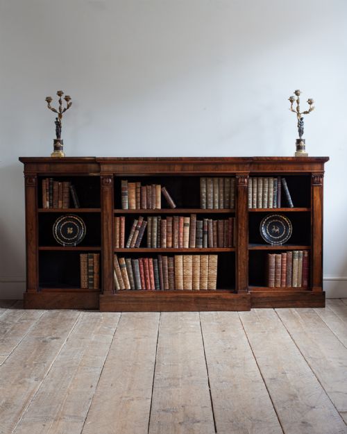 WILLIAM IV ROSEWOOD BREAKFRONT BOOKCASE - ADDITIONAL PHOTO 1