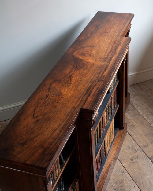 WILLIAM IV ROSEWOOD BREAKFRONT BOOKCASE - ADDITIONAL PHOTO 4