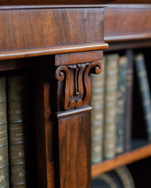 WILLIAM IV ROSEWOOD BREAKFRONT BOOKCASE - ADDITIONAL PHOTO 5