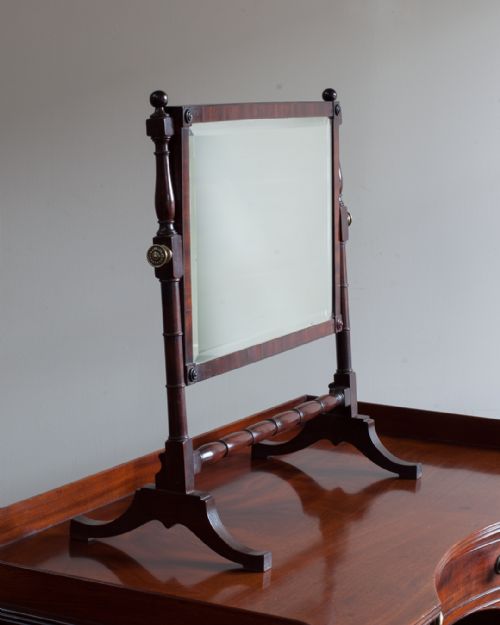 19TH CENTURY MAHOGANY SWING MIRROR - ADDITIONAL PHOTO 1
