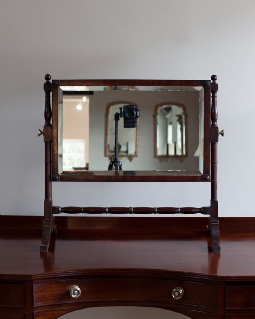 19TH CENTURY MAHOGANY SWING MIRROR - ADDITIONAL PHOTO 2