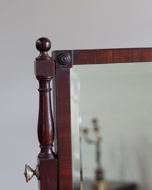 19TH CENTURY MAHOGANY SWING MIRROR - ADDITIONAL PHOTO 3