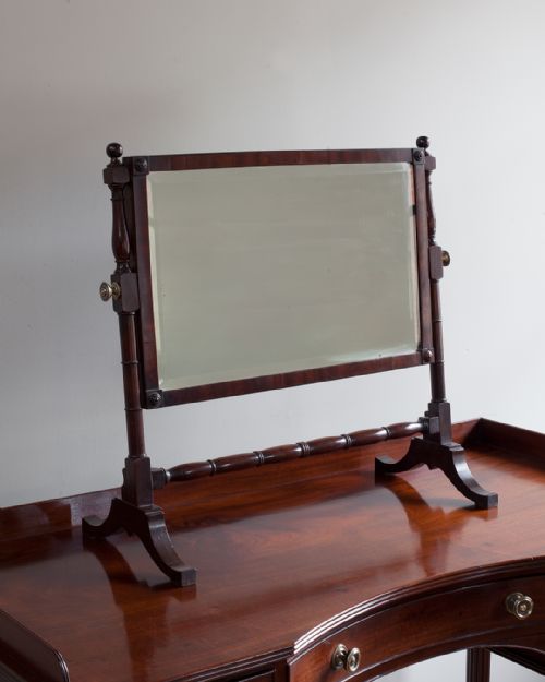 19TH CENTURY MAHOGANY SWING MIRROR - ADDITIONAL PHOTO 4