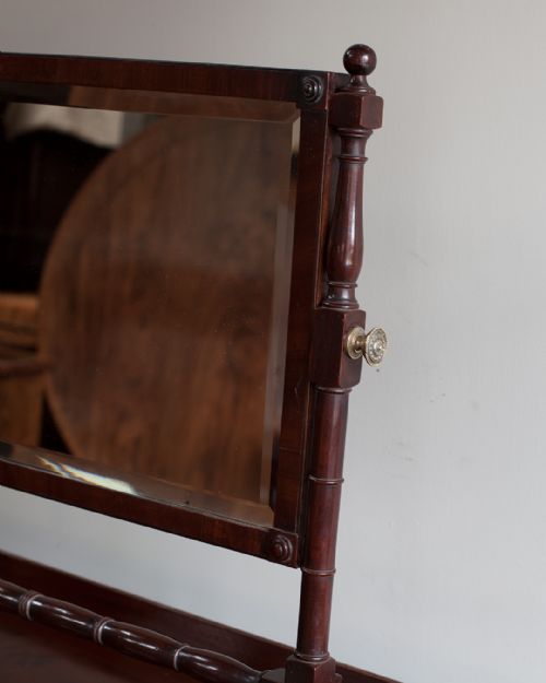 19TH CENTURY MAHOGANY SWING MIRROR - ADDITIONAL PHOTO 5