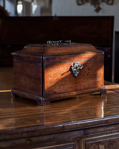GEORGE III MAHOGANY TEA CADDY - ADDITIONAL PHOTO 5