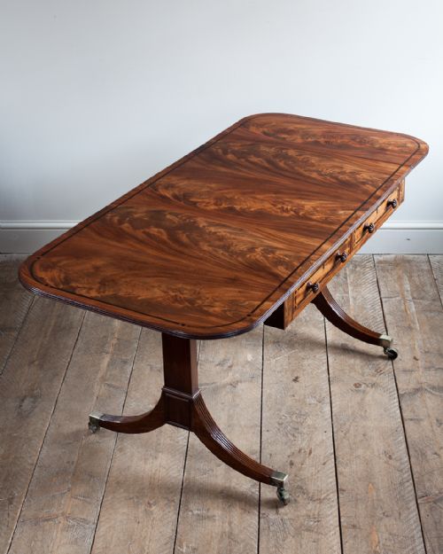 REGENCY MAHOGANY SOFA TABLE - ADDITIONAL PHOTO 2