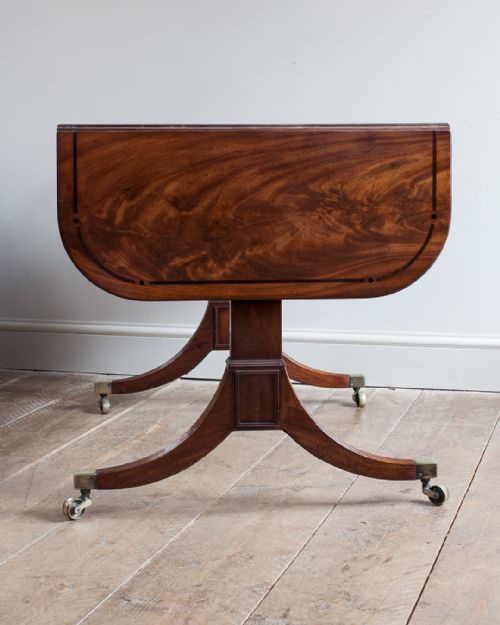 REGENCY MAHOGANY SOFA TABLE - ADDITIONAL PHOTO 3