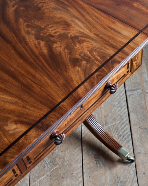 REGENCY MAHOGANY SOFA TABLE - ADDITIONAL PHOTO 4