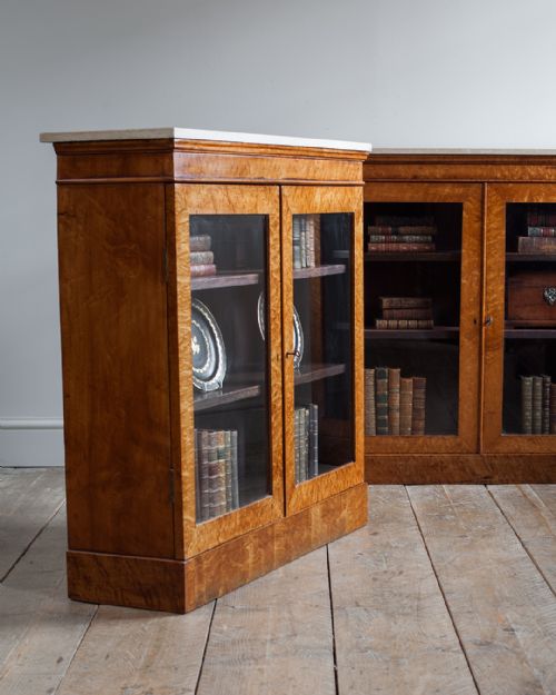 PAIR OF 19TH CENTURY BIRDS EYE MAPLE SIDE CABINETS - ADDITIONAL PHOTO 2