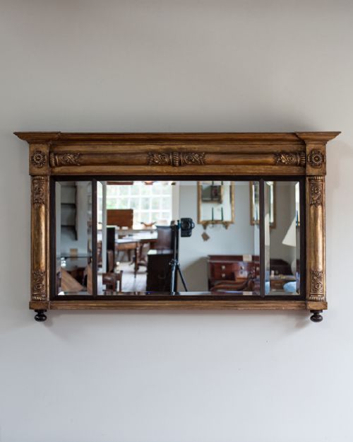 BEAUTIFUL LATE REGENCY GILT OVERMANTEL MIRROR - ADDITIONAL PHOTO 1